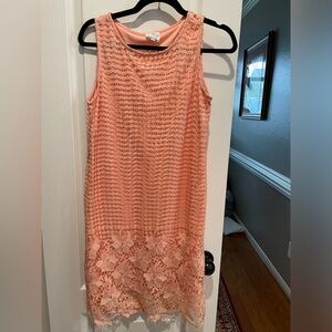 b-Sharp peach knitted‎ dress. Fully lined. Size small
